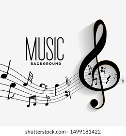 elegant musical notes music chord background design