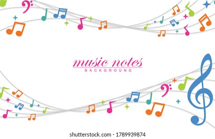 Elegant Musical Notes Music Chord Background Stock Vector (Royalty Free ...