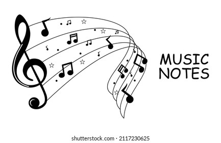 Elegant Musical Notes Music Chord Stock Vector (Royalty Free ...