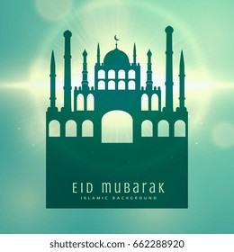 elegant muslim eid festival card design background