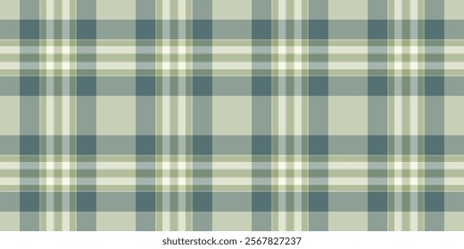 Elegant muted green and beige plaid pattern.  Perfect for textile design, website backgrounds, or crafting projects.  Subtle yet stylish, this versatile image offers a calming aesthetic.