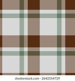 Elegant muted plaid pattern in earthy tones.  Perfect for autumnal designs, textiles, or website backgrounds.  The subtle color palette offers a sophisticated and calming aesthetic.