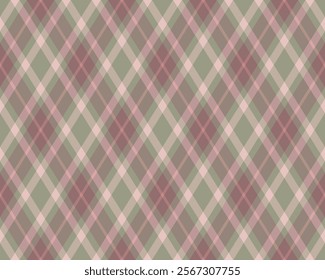 Elegant muted plaid pattern in soft pinks, greens, and browns.  Perfect for textile design, website backgrounds, or scrapbooking projects.  Seamless repeat for versatile use.