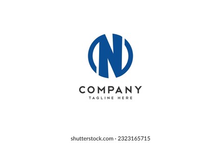 Elegant N Letter circle Logo Design Monogram Initials