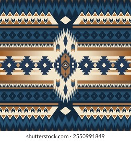 Elegant Native American geometric pattern. Vector aztec southwestern geometric shape seamless pattern. Native American pattern use for fabric, textile border, home decoration elements, upholstery, etc