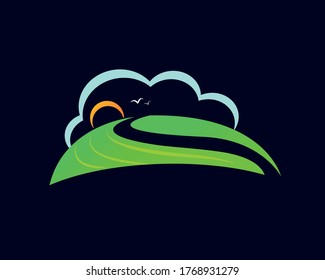 diseño de logotipo vectorial de naturaleza elegante 