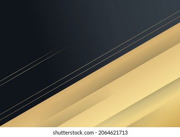 Elegant navy black gold background with overlap layer. Suit for business, corporate, institution, party, festive, seminar, and talks