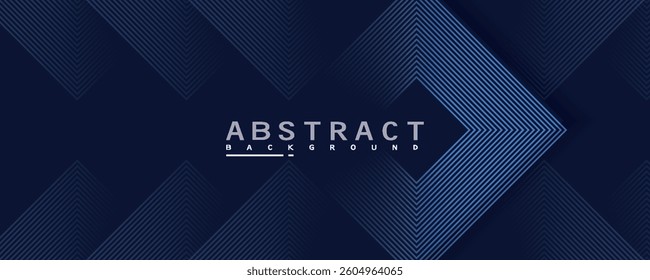 Elegant navy blue abstract background with layered chevron patterns creating a sense of depth and perspective suitable for modern design projects