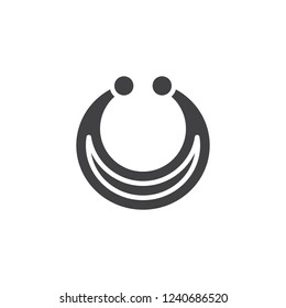 Elegant Necklace vector icon. filled flat sign for mobile concept and web design. Jewelry accessory simple solid icon. Symbol, logo illustration. Pixel perfect vector graphics