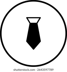 Elegant necktie icon design for professional attire and formal fashion needs