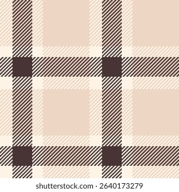Elegant neutral plaid pattern.  Subtle brown and beige tones create a sophisticated, versatile design ideal for fashion, home decor, or branding projects.