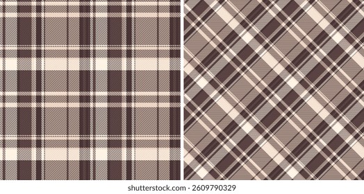 Elegant neutral plaid patterns, perfect for textile design, fashion, and home decor projects.  Versatile textures offer a classic, sophisticated aesthetic.