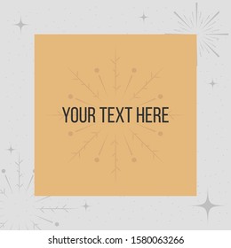 Elegant new year frame design with firework and snowflake illustration. New year eve design background with particle. Background template