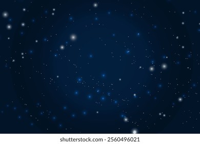 Elegant night sky with beautiful stars background vector