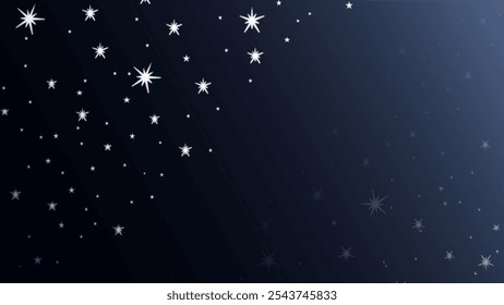 Elegante padrão de céu noturno com estrelas cintilantes em um fundo gradiente escuro, perfeito para projetos com temas celestiais e cósmicos.
