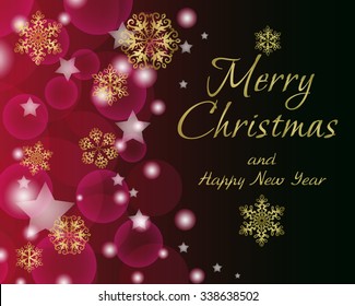 Elegant noble Christmas background with greeting inscription in purple tones