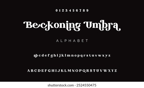 elegant numbers and alphabet letters. Simple, traditional font that is in style. Modern serif vector font in both capital and lowercase letters. Small-scale fashion designs