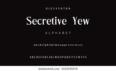 elegant numbers and alphabet letters. Simple, traditional font that is in style. Modern serif vector font in both capital and lowercase letters. Small-scale fashion designs