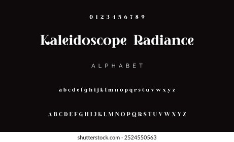 elegant numbers and alphabet letters. Simple, traditional font that is in style. Modern serif vector font in both capital and lowercase letters. Small-scale fashion designs