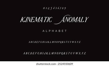 Elegantes números y letras del alfabeto. Fuente simple y tradicional que tiene estilo. Fuente de Vector serif moderna en mayúsculas y minúsculas. Diseños de moda a Pequeña escala