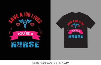  Elegant Nurse T-shirt vector Design 