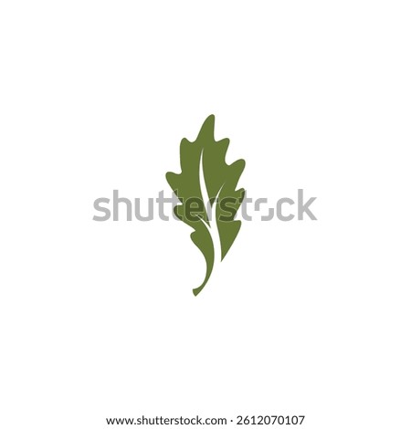 elegant oak leaf logo, illustration leave template icon