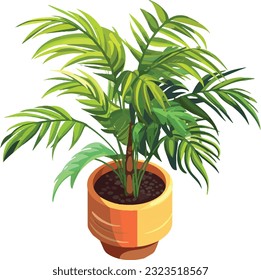 Elegant Oasis: Parlor Palm in Pot - Indoor Greenery