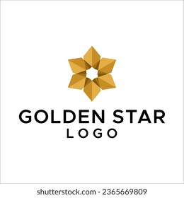 Elegant Octagonal luxury golden flower tile pattern mandala logo design