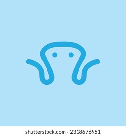 elegant octopus logo design illustration.