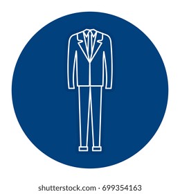 Elegant office suit icon