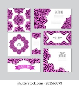 Elegant oil painted cards, design elements. Can be used for wedding, baby shower, mothers day, valentines day, birthday cards, invitations, banners, flyers, gift wrap, print, manufacturing