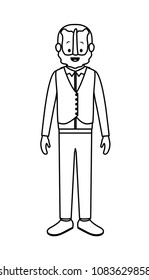 elegant old man with beard