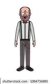 elegant old man with beard