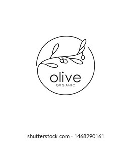 elegant olive logo design template