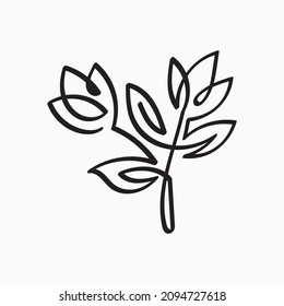 Elegant One Line Flower logo