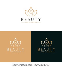 Elegant one-line bohemian logo featuring a lotus flower and candle. A minimalist beauty vector design perfect for spa, wellness, and creative branding.