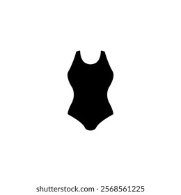 Elegant one-piece swimsuit silhouette, ideal for various aquatic activities.