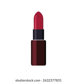Elegant Open Lipstick Vector Illustration Design with Glossy Texture and Beautiful Casing on a Clean White Background