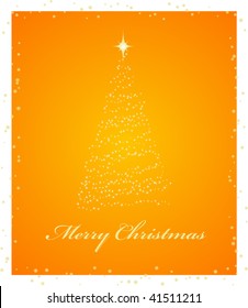 Elegant orange background. Christmas background. Vector illustration.