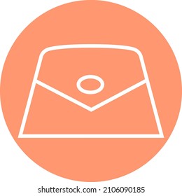 Elegant orange bag, illustration, vector on a white background.