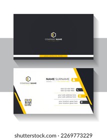 Elegant orange color business card template for business presentation