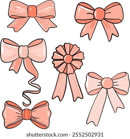 Elegant Orange Ribbon 
Art Collection