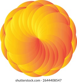 Elegant orange spiral design in vector format, suitable for modern tech visuals and creative backgrounds.