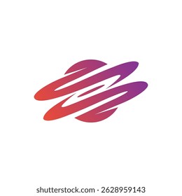 Elegant Orbiting Lines Circle Vector Logo