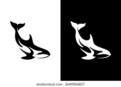 Elegant Orca Whale Silhouette Design