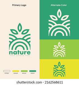 elegant organic natural logo concept