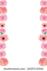 Elegant ornament of aesthetic flowers designed with intricate detail and graceful composition. Perfect for use in wedding invitations, home decor, textile patterns, branding, packaging, digital art