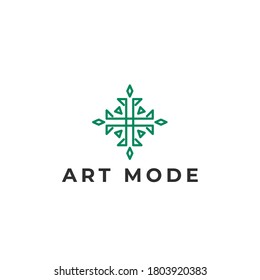 elegant ornament art mode logo design concept with modern, nature and minimalist styles for business, education, company and corporate isolated on white background