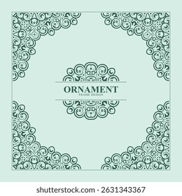 Elegant Ornament Frame Design template