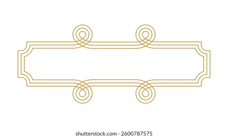 Elegant Ornament Frame PNG | Vintage Border Vector with Transparent Background gold vintage frame on a white background